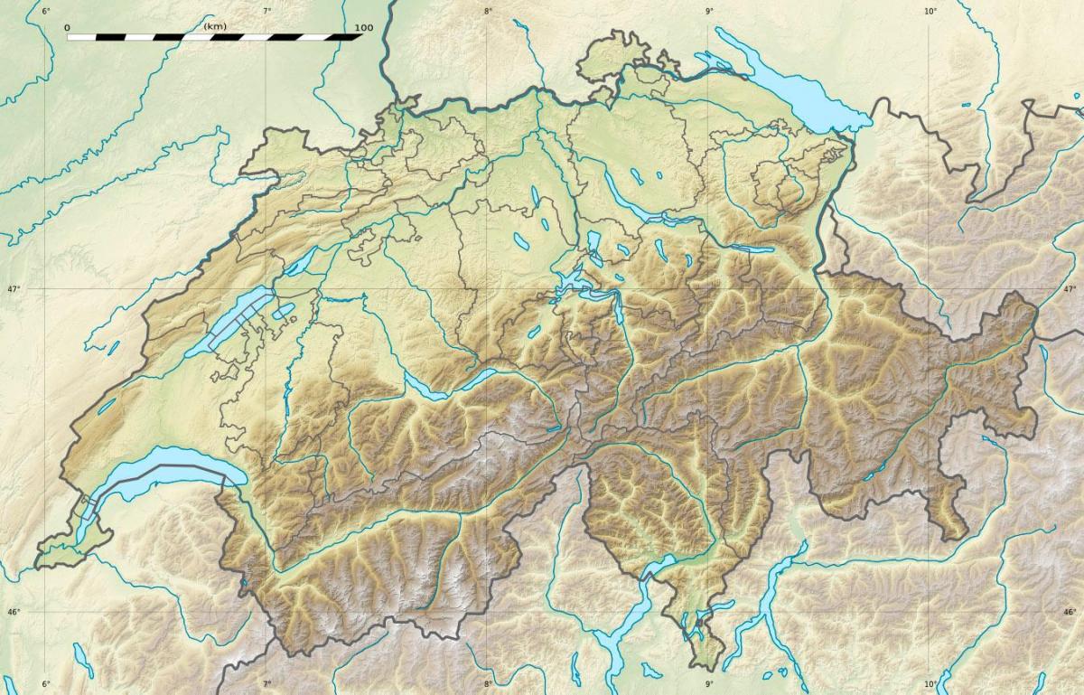 ನಕ್ಷೆ ಸ್ವಿಜರ್ಲ್ಯಾಂಡ್ ಪರಿಹಾರ
