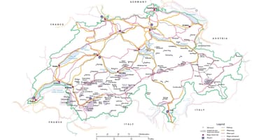 ನಕ್ಷೆ ಸ್ವಿಜರ್ಲ್ಯಾಂಡ್ ಮೆಟ್ರೋ 